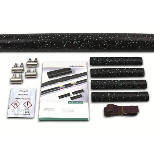 Hellermann Tyton LVK-C-5x1.5-16 - Gaine thermorétractable - noire - Polyoléfine - 45 cm - 4,8 cm - 1,2 cm (380-04014)
