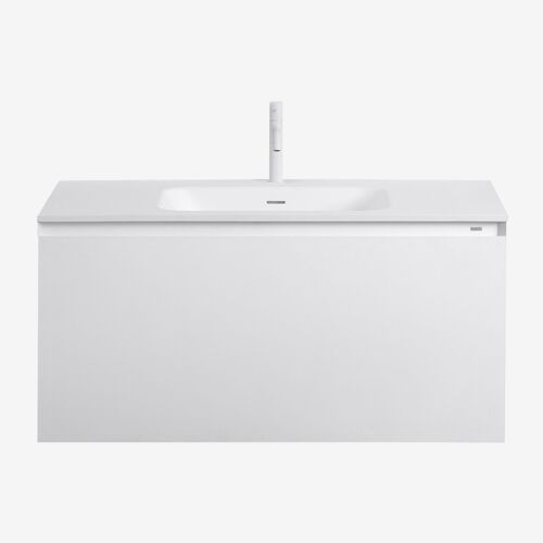 Ensemble de meuble de salle de bain suspendu en bois avec lavabo intégré Macrae