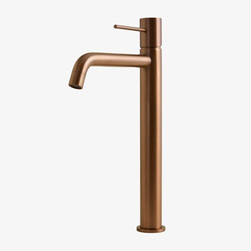 Robinet de lavabo en laiton Orveta Or rose brossé ¿30 cm
