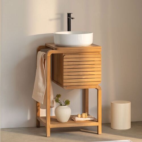 Ensemble de meuble de salle de bain en bois de teck Bradley