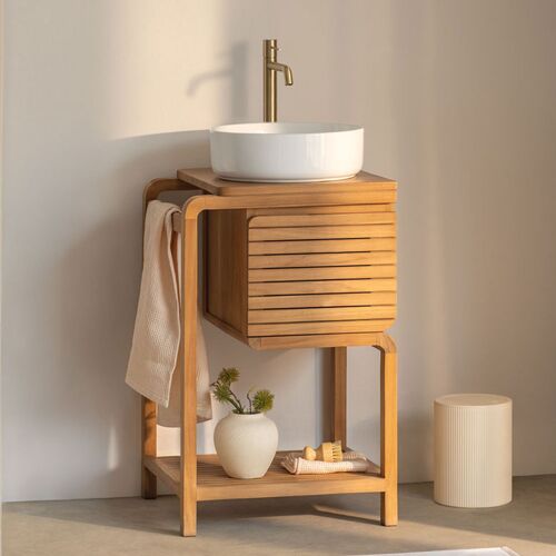 Ensemble de meuble de salle de bain en bois de teck Bradley