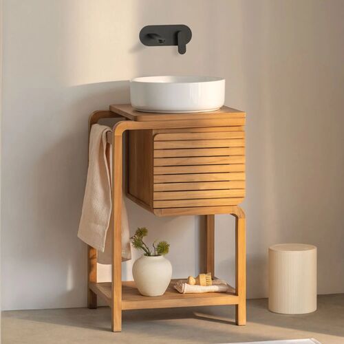 Ensemble de meuble de salle de bain en bois de teck Bradley
