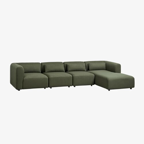 Canapé modulaire avec méridienne droite Fogler 4 pièces