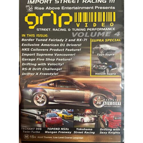 Grip Volume 4 Dvd - Street Racing, Performance Cars, Drifting
