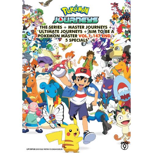 Pokemon Journeys : The Series (4 En 1) - Dvd (1-147 Épisodes + 5 Spéciaux)