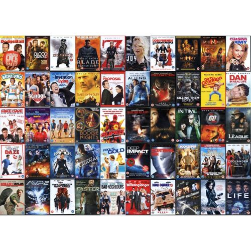 Lot De 50 Films Dvd Variés, Avec Boîtiers, État Excellent