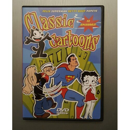 Classic Cartoons Felix Superman Betty Boop Popeye Retro 12 Episodes Dvd