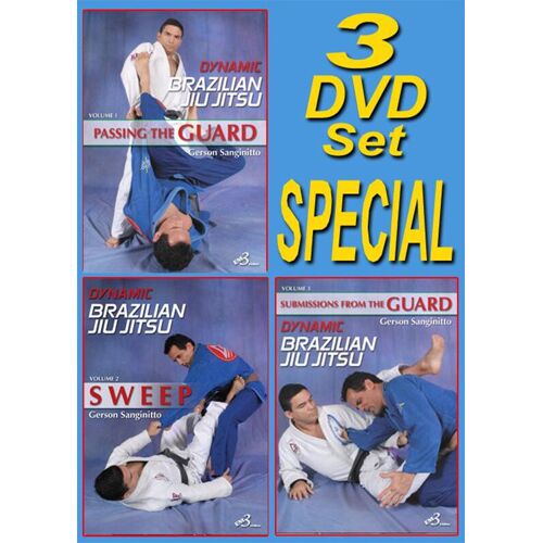 Coffret 3 Dvd Dynamic Jiu-Jitsu Bjj - Gerson Sanginitto Mma Grappling