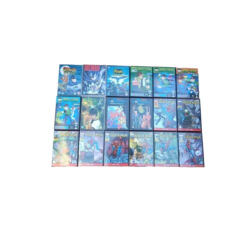 Lot De 38 Dvd Séries & Films Animés Enfants: Batman, Spiderman, Ninja Turtles, X-Men - Neuf