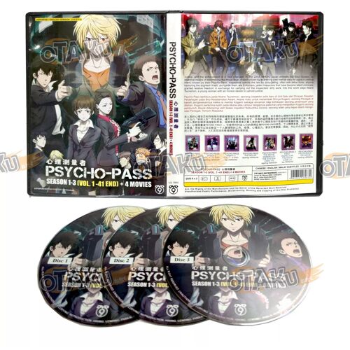 Psycho-Pass (Saisons 1-3) - Série Tv Anime Dvd (Épisodes 1-41 + 4 Films)