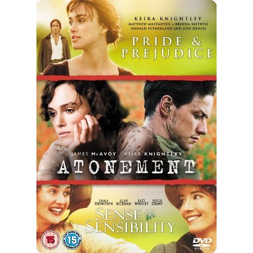 Dvd Atonement / Pride And Prejudice / Sense And Sensibility (2008) Avec Keira Knightley