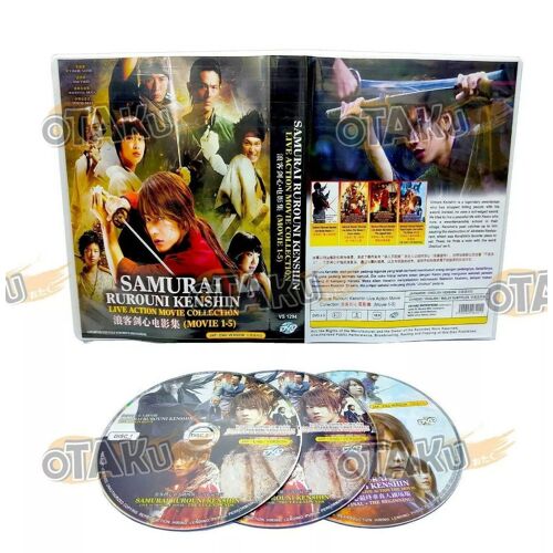 Samurai Rurouni Kenshin Live Action Movies 1-5 - Dvd (Doublage Anglais)