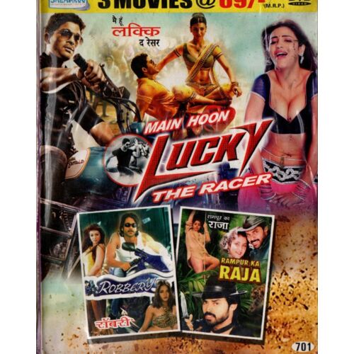 Main Hoon Lucky The Racer / Robbery / Rampur Ka Raja - Bollywood 3 En 1 - Dvd