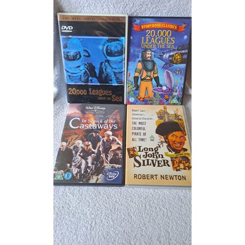 20,000 Leagues Under The Sea + Animated + Long John Silver + Castaways - Dvd