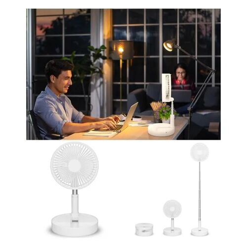 Ventilateur 20cm SUR BATTERIE hauteur réglable 35 -100 cm Hauteur réglable