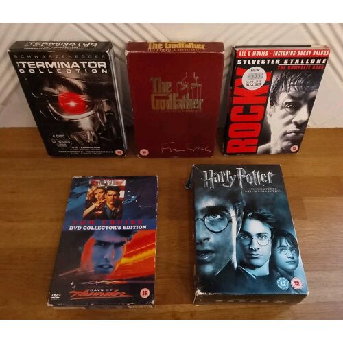 Lot De 5 Dvd Hollywood Blockbusters Boxsets Bundle Terminator, Rocky