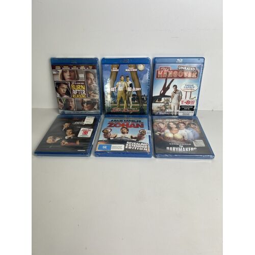 Blu Ray X6 Bundle - Sandler, Pitt, Clooney, Macchio, Vaughn