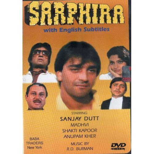 Sarphira - Bollywood Rare Dvd Avec Sunjay Dutt, Madhvi