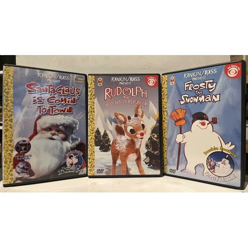 Rankin Bass Gift Collection X 3 Dvd - Santa Claus, Rudolph, Frosty The Snowman