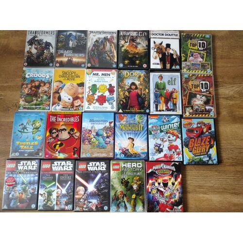 Lot De 23 Dvd Enfants : Disney, Lego, Transformers - Neuf