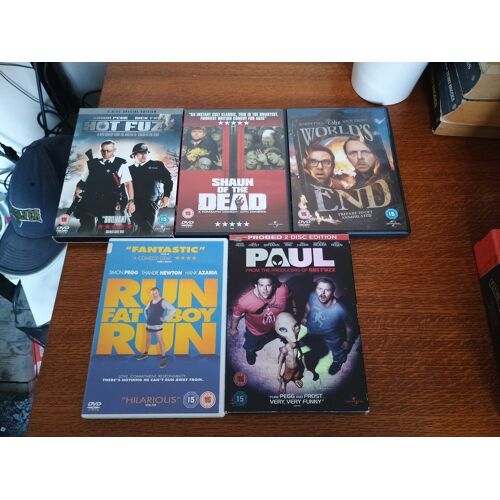 Simon Pegg 5 Bundle - Shaun Of The Dead / Hot Fuzz / World's End / Paul / Run - Dvd