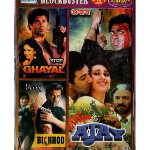 Ajay - Ghayal - Bichhoo - Shemaroo Bollywood 3 En 1 - Dvd