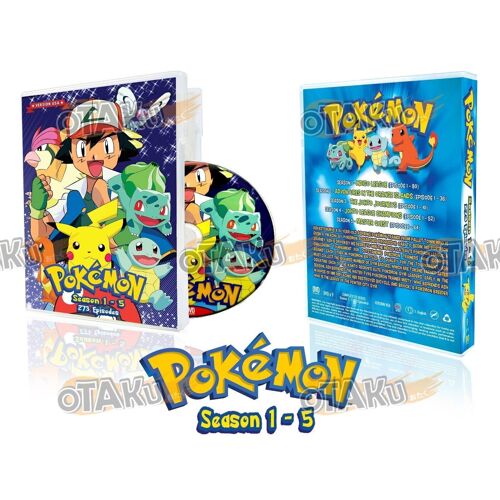 Pokemon (Saisons 1-5) - Coffret Dvd Série Animée (1-273 Épisodes) (Eng Dub)