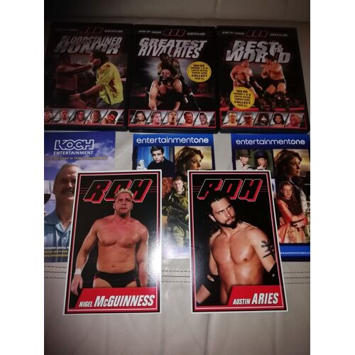 3 Dvds Roh Ring Of Honor Wrestling Stars : Bloodstained, Greatest Rivalries + Photo
