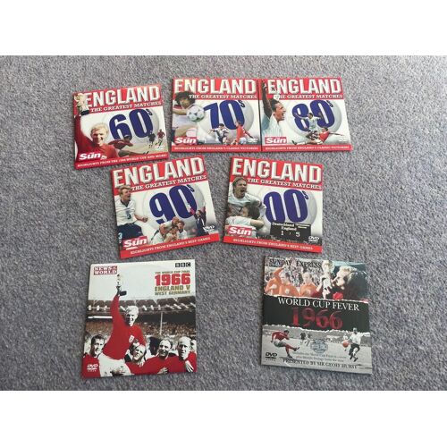 England Greatest Matches Football Promo Discs X7 (1966) - 60s, 70s, 80s, 90s, 00s Dvd
