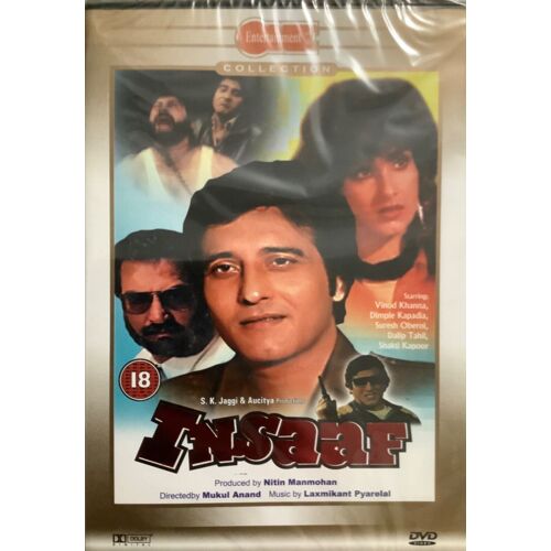 Insaaf Dvd - Vinod Khanna, Dimple Kapadia, Suresh Oberoi, Dilip