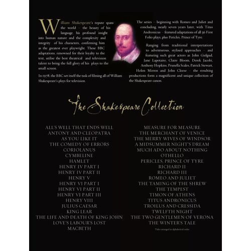 The Shakespeare Collection Dvd Box Set [12] Zone 2