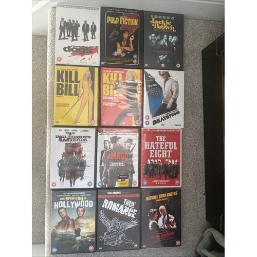Quentin Tarantino X 12 Film Collection Bundle - Inc True Romance & Nbk - Dvd