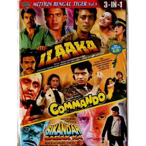 Ilaaka - Commando - Sikandar Sadak Ka - Eagle Bollywood 3 In 1 Dvd