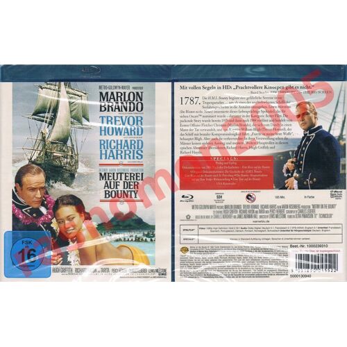 Mutiny On The Bounty Marlon Brando Trevor Howard (1962) - Blu-Ray Region B/2