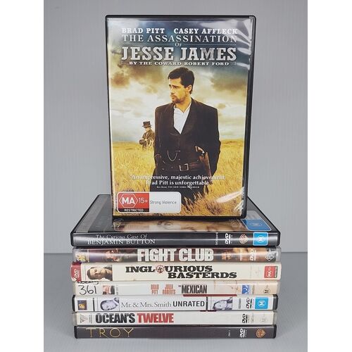 Brad Pitt Bundle: 8 Films (Fight Club, Inglorious, Mexican, Button) - Dvd