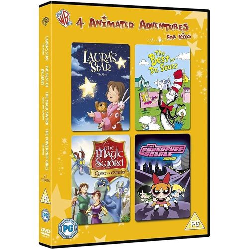 Lot Dvd Enfants: Lauras Star, The Magic Sword, Dr Seuss, Power Puffgirls - Neuf