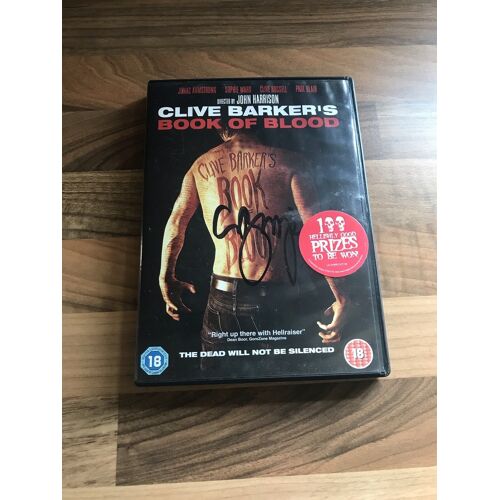 Clive Barker Signed Book Of Blood - Dvd