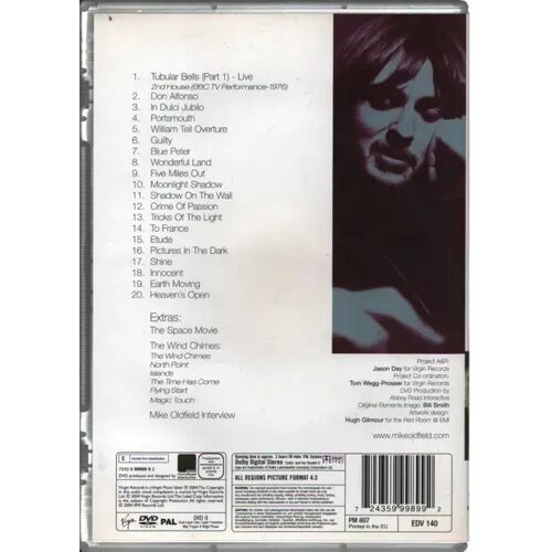 Mike Oldfield Elements (The Best Of Mike Oldfield) Virgin Dvd