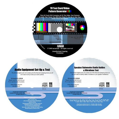 Tv Test Card Equipment Set-Up Cd - Audio Rattles & Vibrations Dvd