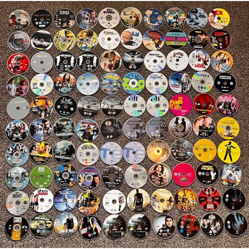 Lot De 100 Dvd Aléatoires - Disques Uniquement, Sans Doublons