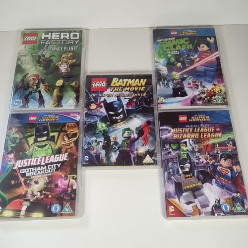 Lego Superheroes Bundle X 5: Batman, Superman, Hero Factory, Joker - Dvd