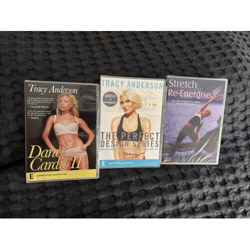 Tracey Anderson + Exercise 3x Lot Inc. Dance Cardio Perfect Dvd