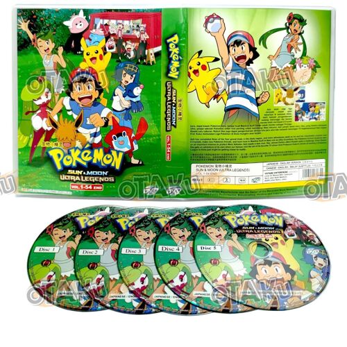 Pokemon Sun & Moon : Ultra Legends - Dvd Série Animée (54 Épisodes) (Eng Dub)