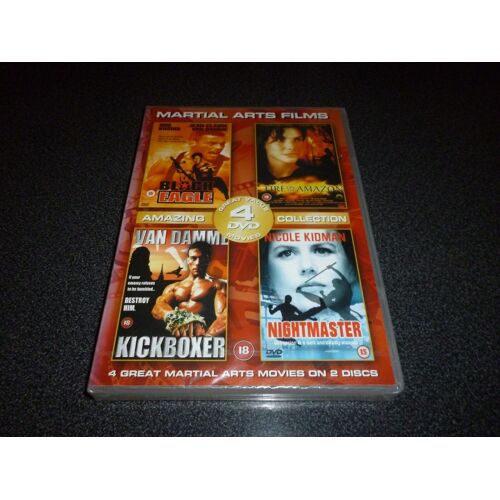 Lot De 4 Films D'action Dvd : Black Eagle, Fire On The Amazon, Kickboxer, Nightmaster