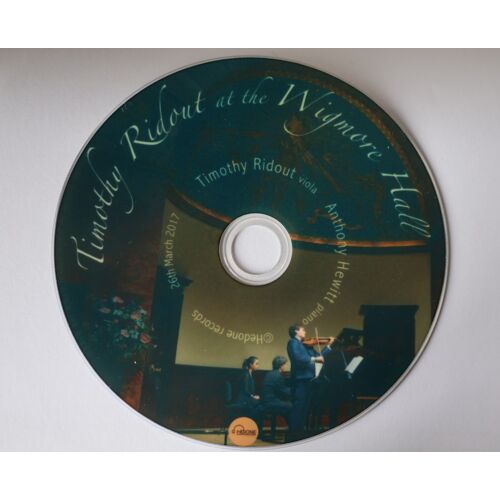 Timothy Ridout At Wigmore Hall 26th March Dvd (2017)