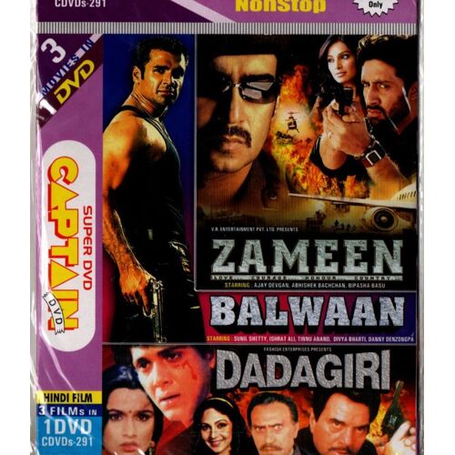 Balwaan - Zameen - Dadagiri - 3 In 1 Captain Bollywood Dvd