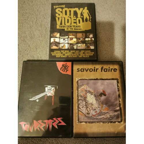 Skateboarding Dvds: Thrasher S.O.T.Y. Video & Kill City Tourettes