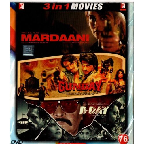 Mardaani - Gunday - D Day - Coffret 3 Films Bollywood Yrf Dvd