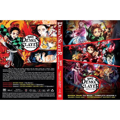 Demon Slayer (Saison 2, Vol. 1-18 + Film) - Dvd Anime - Doublage Et Sous-Titres Anglais