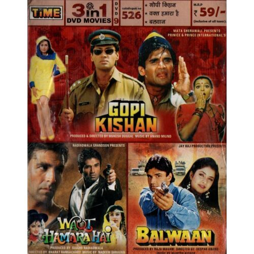 Gopi Kishan - Waqt Hammara Hai - Balwaan - Bollywood 3 En 1 - Dvd